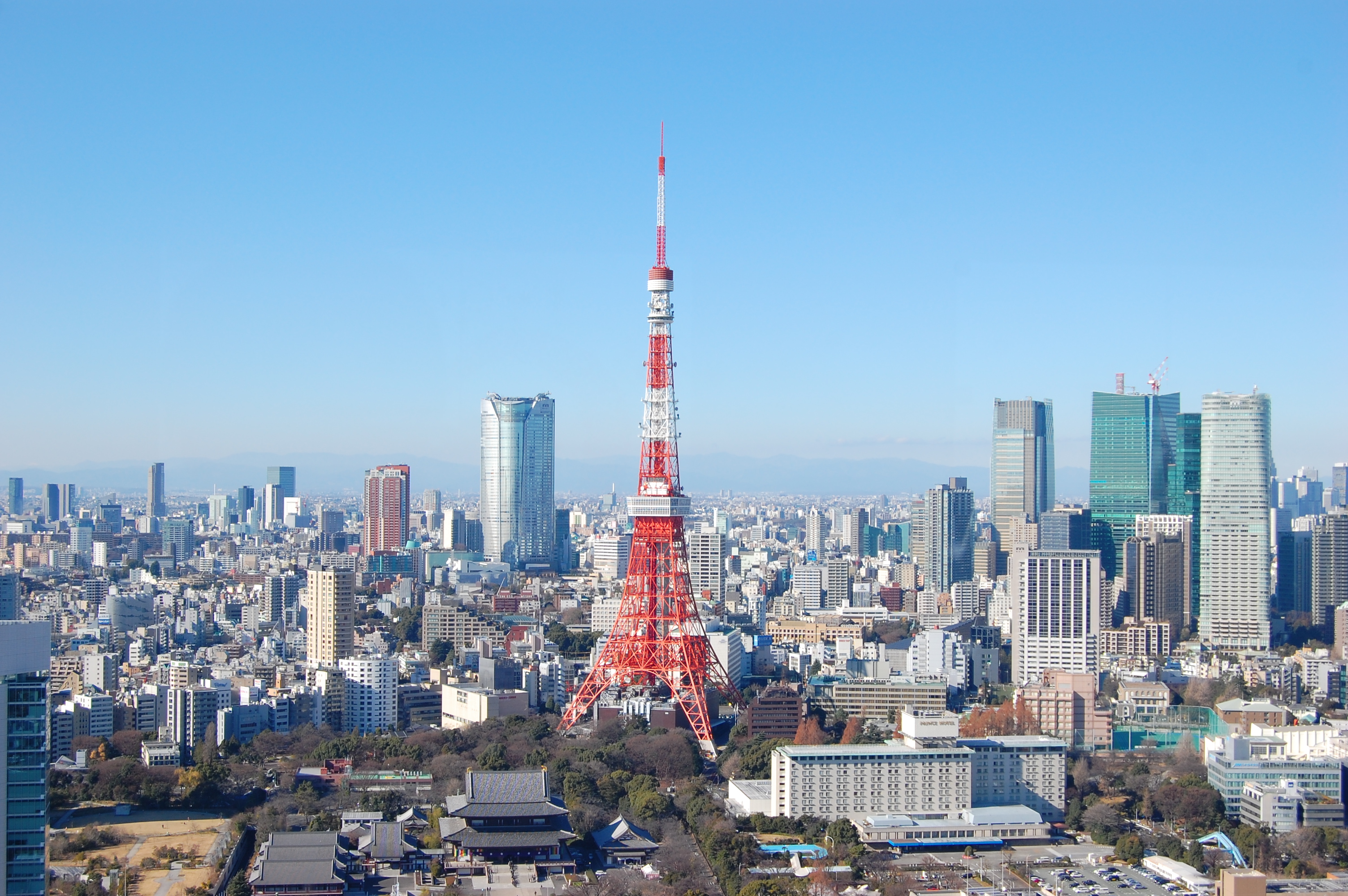 東京タワーとビル群2 フリー素材ドットコム