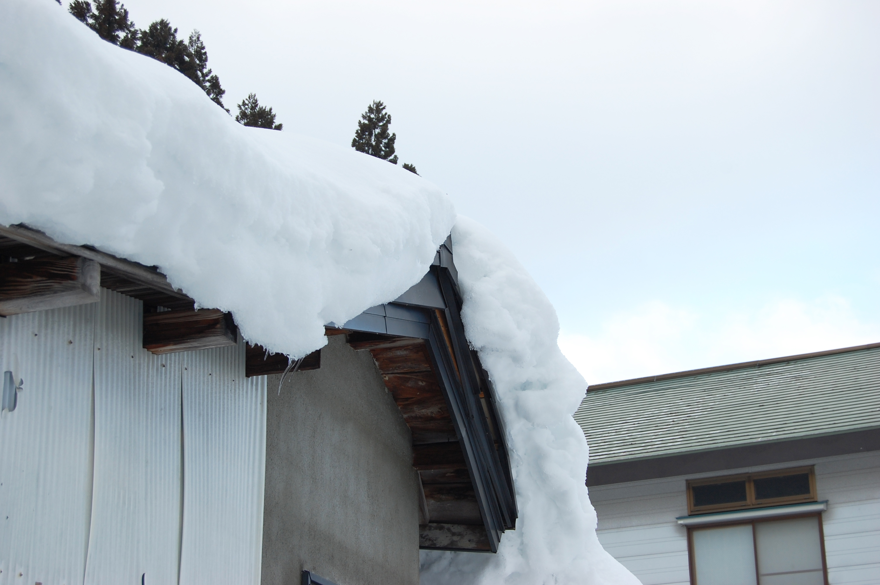 屋根に積もった雪01 | フリー素材ドットコム